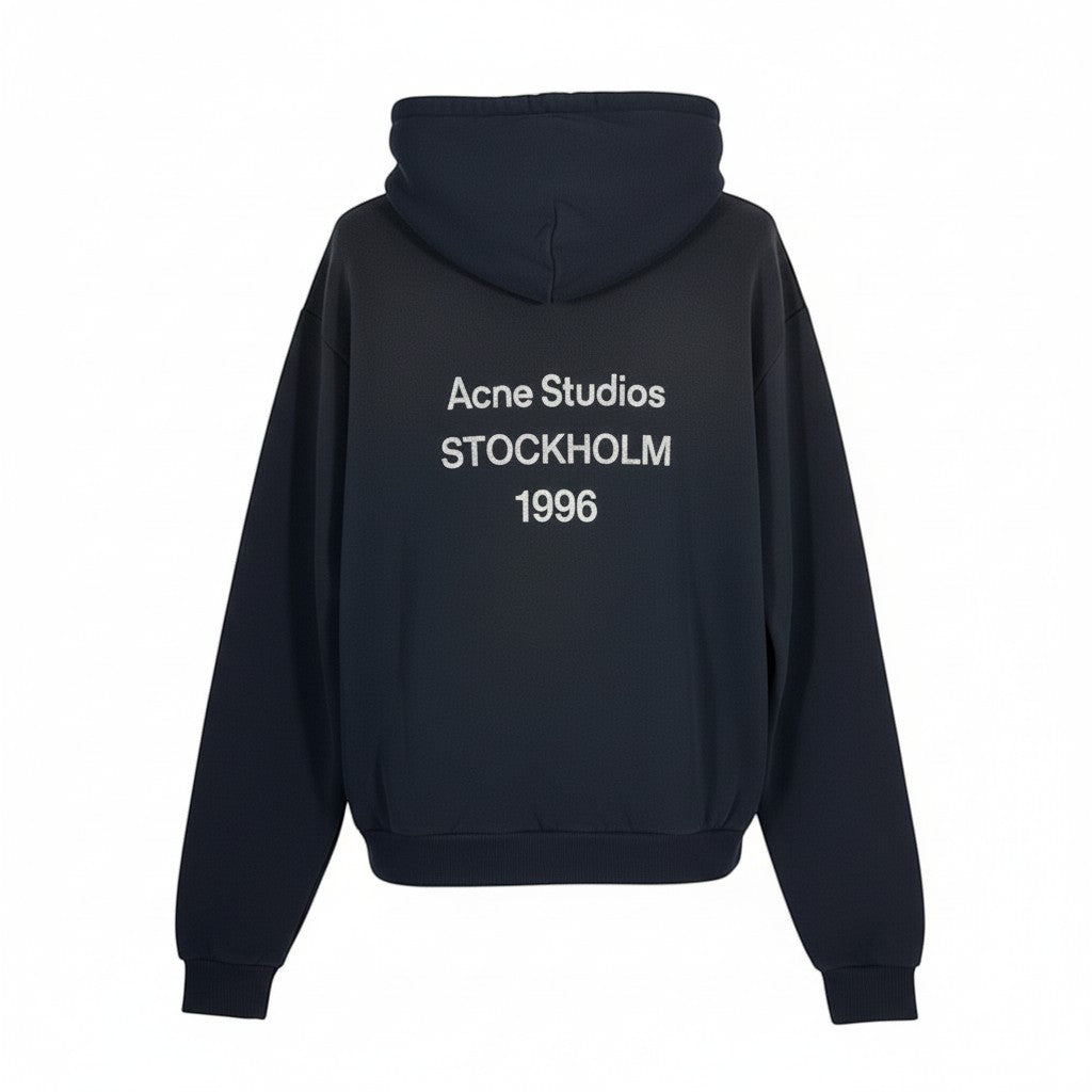 acne studios パーカー ロゴフーディセーター ブラック