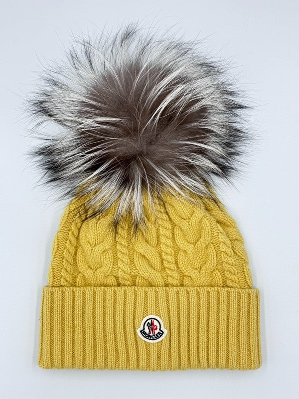 MONCLER ニットキャップ 3B00018 04S01 イエロー