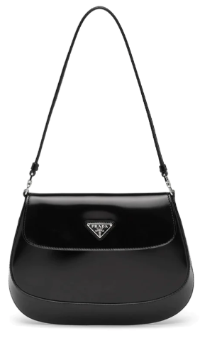 PRADA クレオ ブラッシュドレザー フラップショルダーバッグ– HIGHPHEN