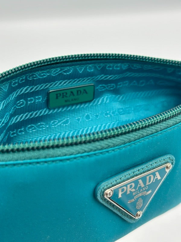PRADA ポーチ  1NH545 ターコイズブルー