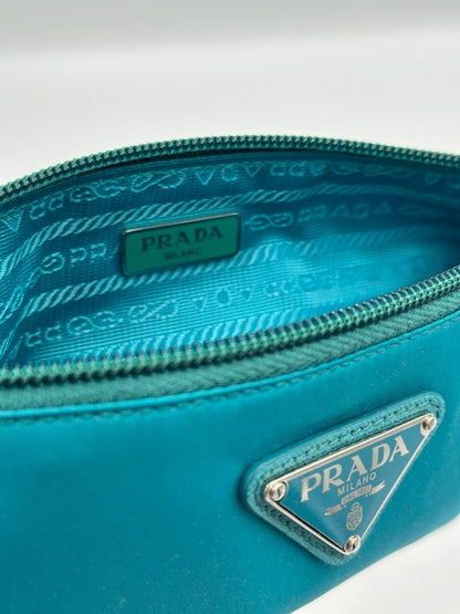 PRADA ポーチ  1NH545 ターコイズブルー