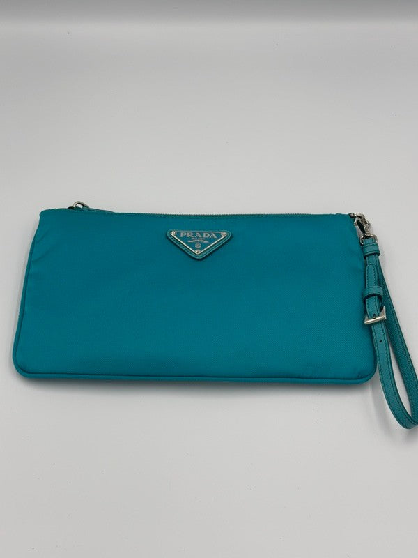 PRADA ポーチ  1NH545 ターコイズブルー