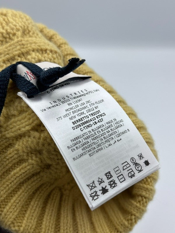 MONCLER ニットキャップ  3B00018 04S01 イエロー