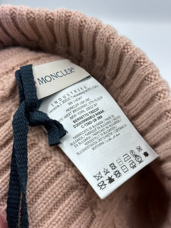 MONCLER ニットキャップ  3B00018 04S01 コーラルピンク