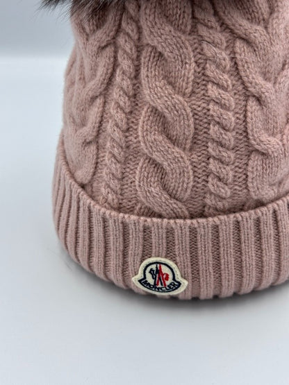 MONCLER ニットキャップ  3B00018 04S01 コーラルピンク