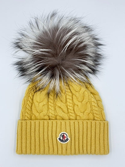 MONCLER ニットキャップ  3B00018 04S01 イエロー