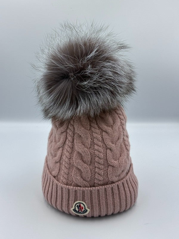 MONCLER ニットキャップ  3B00018 04S01 コーラルピンク