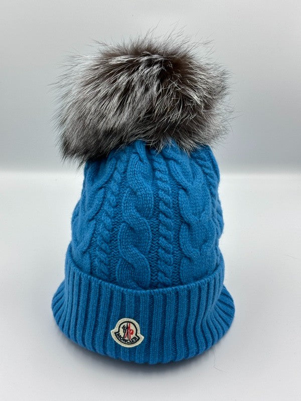 MONCLER ニットキャップ  3B00018 04S01 ブルー