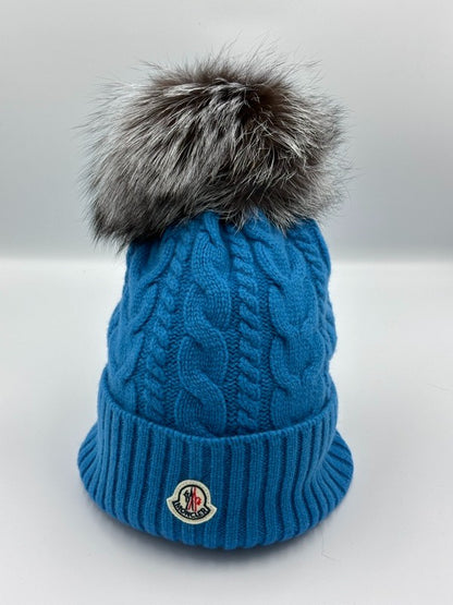 MONCLER ニットキャップ  3B00018 04S01 ブルー