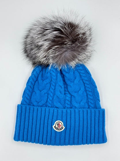 MONCLER ニットキャップ  3B00018 04S01 ブルー