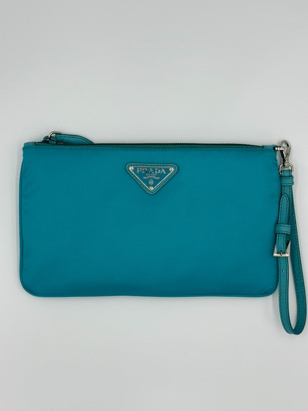 PRADA ポーチ  1NH545 ターコイズブルー