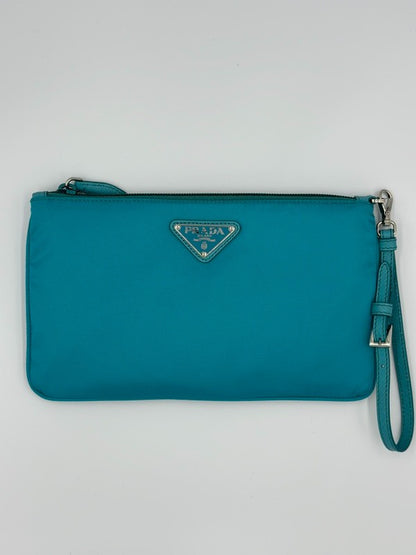 PRADA ポーチ  1NH545 ターコイズブルー
