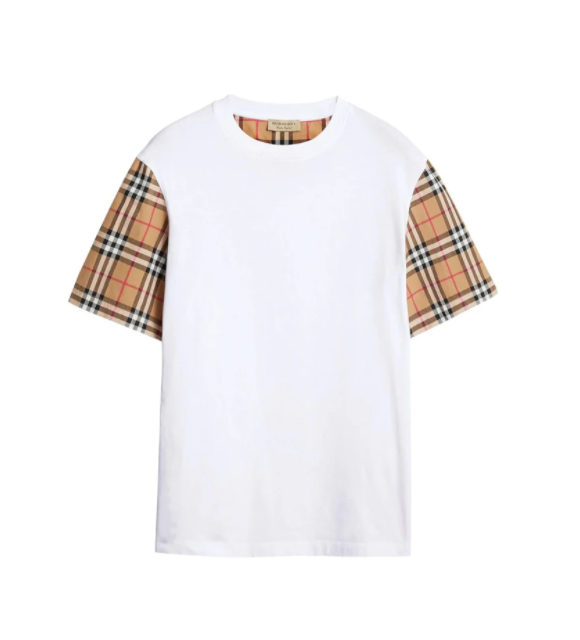 BURBERRY チェック袖 Tシャツ