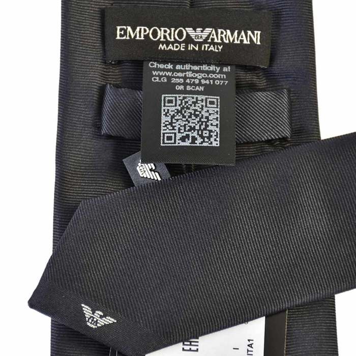 エンポリオアルマーニ ネクタイ EMPORIO ARMANI 9P300 00020 ブラック　8.5×146
