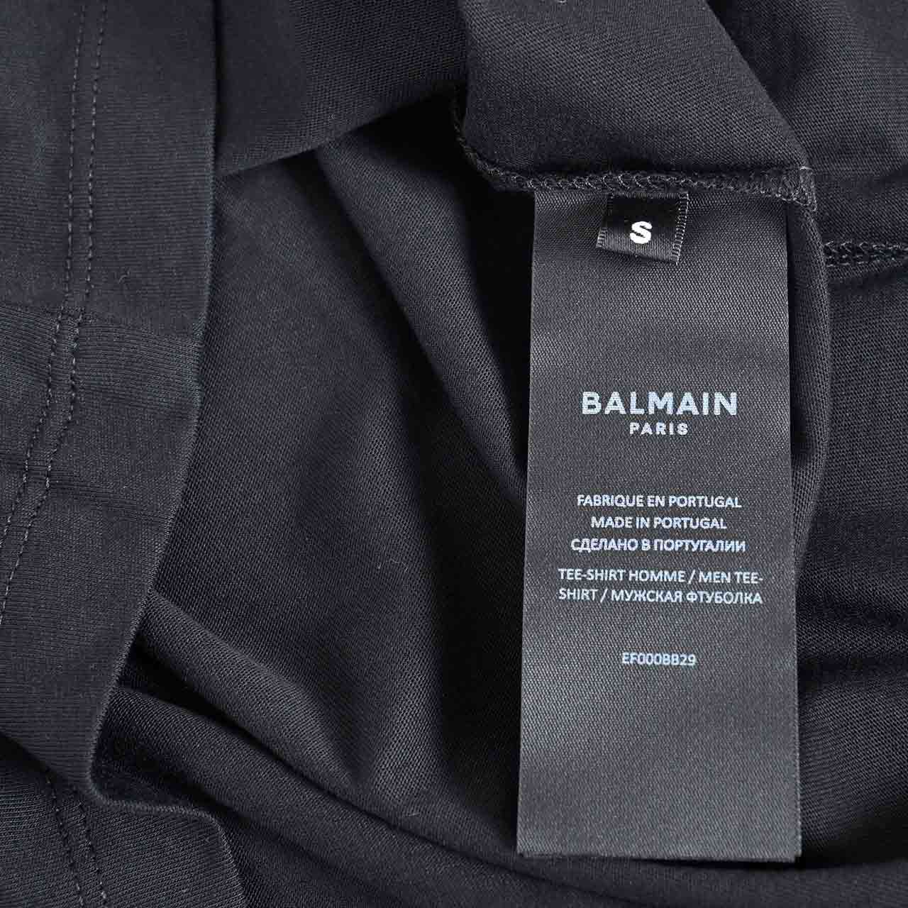 バルマン BALMAIN Tシャツ AH1EF000 BB29 EAC ブラック 2023SS メンズ